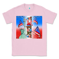 Bubblegum Pink american flag  and america Classic Tee - AdoDesignShop