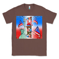 Chestnut american flag  and america Classic Tee - AdoDesignShop