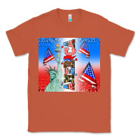 Copper american flag  and america Classic Tee - AdoDesignShop