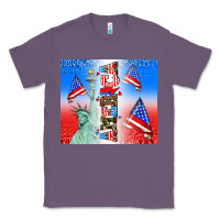 Lavender american flag  and america Classic Tee - AdoDesignShop