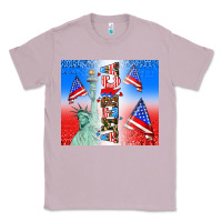 Lilac american flag  and america Classic Tee - AdoDesignShop