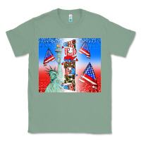 Sage american flag  and america Classic Tee - AdoDesignShop
