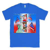 True Royal american flag  and america Classic Tee - AdoDesignShop