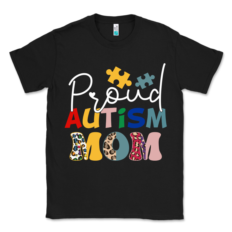 Proud Autism Mom Leopard Pattern Design Autism Awa Classic Tee by CowhideDigitalArt | Teevron