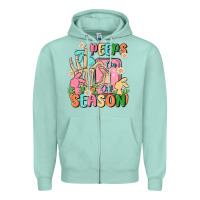 Seafoam peeps season mode on Zipper Hoodie - MaliasSmallBusiness