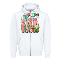 White peeps season mode on Zipper Hoodie - MaliasSmallBusiness