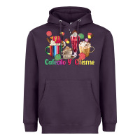Plum cafecito y chisme coffee cups Heavyweight Hoodie - MaliasSmallBusiness