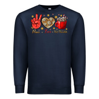 Navy Peace Love Hot Chocolate Premium Sweatshirt - BundleAndBundleShop