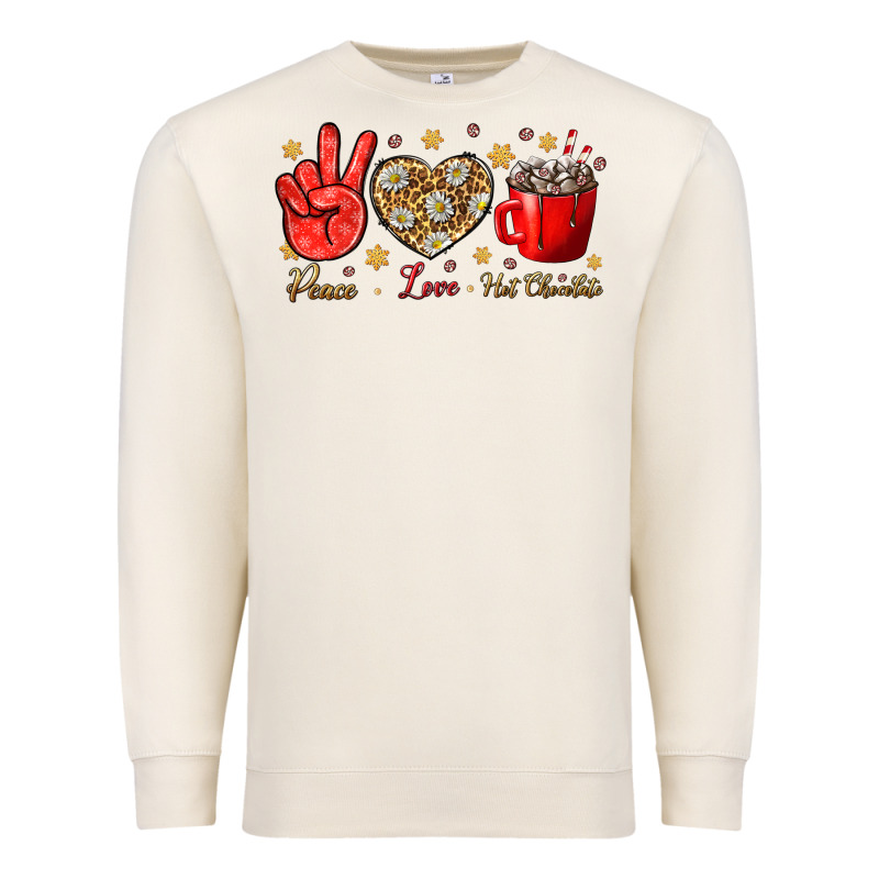 Peace Love Hot Chocolate Premium Sweatshirt by BundleAndBundleShop | Teevron