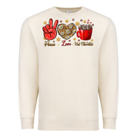 Sandshell Peace Love Hot Chocolate Premium Sweatshirt - BundleAndBundleShop