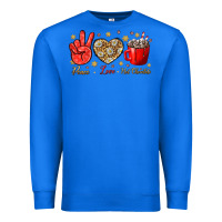 True Royal Peace Love Hot Chocolate Premium Sweatshirt - BundleAndBundleShop