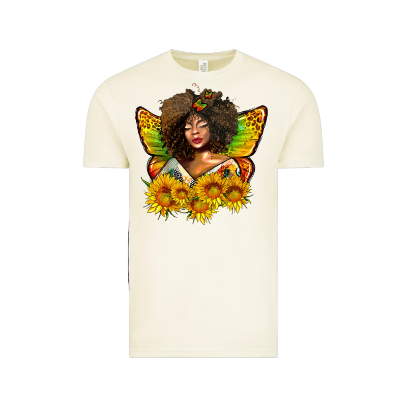 Butterfly Afro Woman Juneteenth Vintage Tee by AdoDesignShop | Teevron