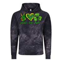 Cloud Black peace love luck st. patricks day nePeace love luck Vintage Hoodie - Neo Western