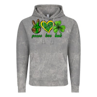 Cloud Rock peace love luck st. patricks day nePeace love luck Vintage Hoodie - Neo Western