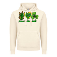 Vintage Artic peace love luck st. patricks day nePeace love luck Vintage Hoodie - Neo Western