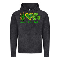 Vintage Black peace love luck st. patricks day nePeace love luck Vintage Hoodie - Neo Western