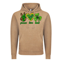 Vintage Coffee peace love luck st. patricks day nePeace love luck Vintage Hoodie - Neo Western