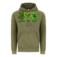 Peace Love Luck St. Patricks Day Nepeace Love Luck Vintage Hoodie | Teevron