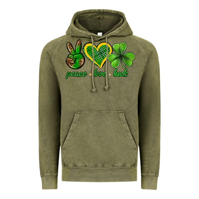 Peace Love Luck St. Patricks Day Nepeace Love Luck Vintage Hoodie by Neo Western | Teevron