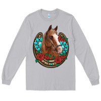 Moon Dust western horseshoe horse roses gemstone Long Sleeve Tee - Artiststas