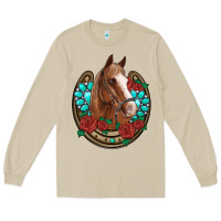 Mushroom western horseshoe horse roses gemstone Long Sleeve Tee - Artiststas