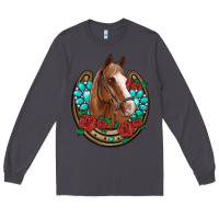 Smoke western horseshoe horse roses gemstone Long Sleeve Tee - Artiststas