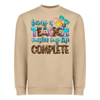 Mushroom being a teacher makes my life complate Heavyweight Sweatshirt - AdoDesignShop