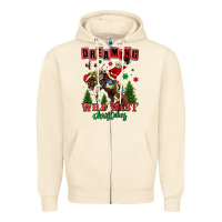 Dreaming Of A Wild West Christmas Cowboy Santa Zipper Hoodie | Teevron