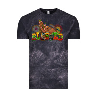 Cloud Black blessed afro woman hands Vintage Tee - AdoDesignShop