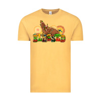 Vintage Mustard blessed afro woman hands Vintage Tee - AdoDesignShop