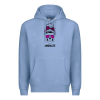 Colony Blue Purple Glitter, Leopard Patterned Mom Skull Premium Hoodie - Bettercallsaul