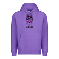 Purple Purple Glitter, Leopard Patterned Mom Skull Premium Hoodie - Bettercallsaul