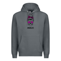 Rock Purple Glitter, Leopard Patterned Mom Skull Premium Hoodie - Bettercallsaul