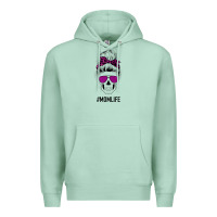 Seafoam Purple Glitter, Leopard Patterned Mom Skull Premium Hoodie - Bettercallsaul