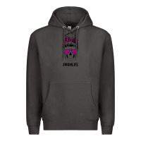 Smoke Purple Glitter, Leopard Patterned Mom Skull Premium Hoodie - Bettercallsaul