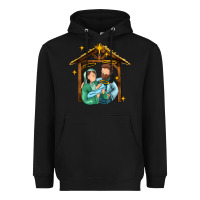 Black jesus newborn oh holy night Heavyweight Hoodie - MaliasSmallBusiness