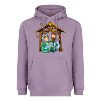 Lavender jesus newborn oh holy night Heavyweight Hoodie - MaliasSmallBusiness