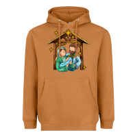 Jesus Newborn Oh Holy Night Heavyweight Hoodie | Teevron