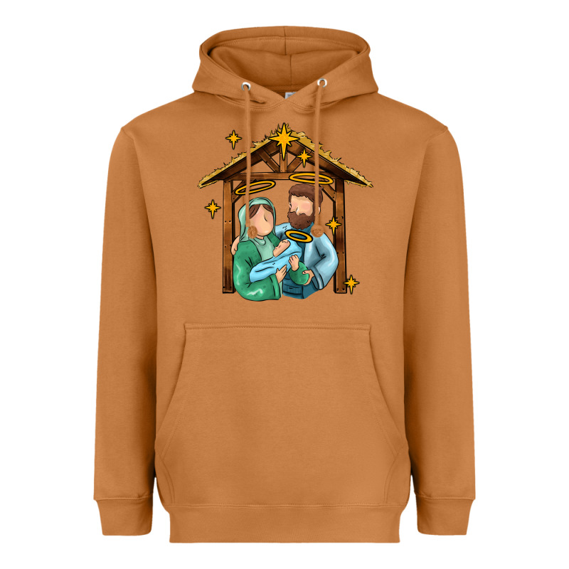 Jesus Newborn Oh Holy Night Heavyweight Hoodie by MaliasSmallBusiness | Teevron
