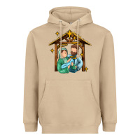 Mushroom jesus newborn oh holy night Heavyweight Hoodie - MaliasSmallBusiness