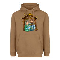 Toasted Coconut jesus newborn oh holy night Heavyweight Hoodie - MaliasSmallBusiness