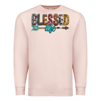 Pale Pink Blessed Life Premium Sweatshirt - BundleAndBundleShop