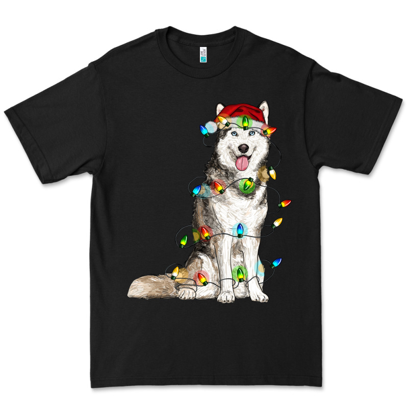 Husky Christmas Lights Premium Tee by RanaPortraitStore | Teevron