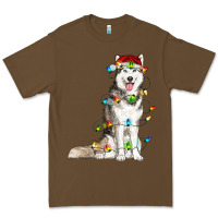 Cacao Husky Christmas Lights Premium Tee - RanaPortraitStore