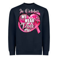 Navy in october we wear pink heart Heavyweight Sweatshirt - JahusDesignShop