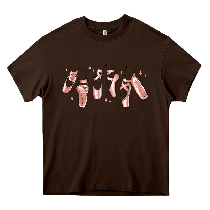Ballerina Ballet Shoes Heavy Core Tee by MaliasSmallBusiness | Teevron