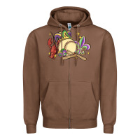 Chestnut mardi gras baseball Zipper Hoodie - MaliasSmallBusiness