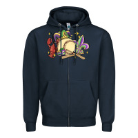 Mardi Gras Baseball Zipper Hoodie | Teevron