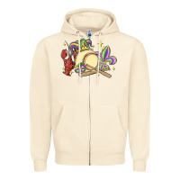 Sandshell mardi gras baseball Zipper Hoodie - MaliasSmallBusiness