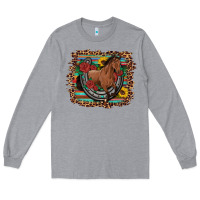 Heather Grey western horse horseshoe roses sunflowers serape leopard Long Sleeve Tee - Artiststas